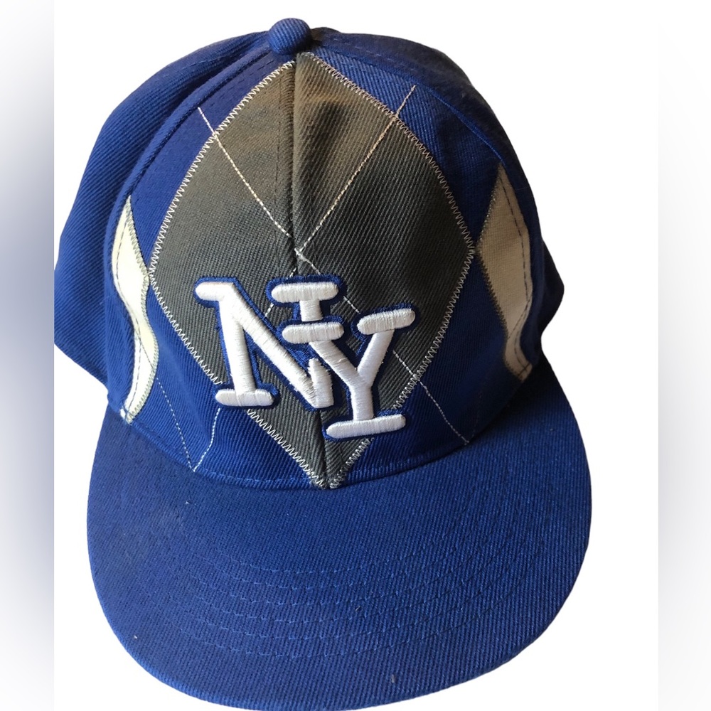 New York Fitted Argyle Baseball Cap Hat o/s